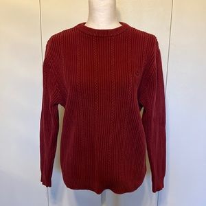 Chaps S/P 100% cotton long sleeve sweater burgundy
